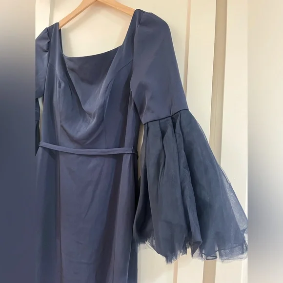 Mac Duggal Royal Blue Long Sleeve Gown - Picture 5 of 7